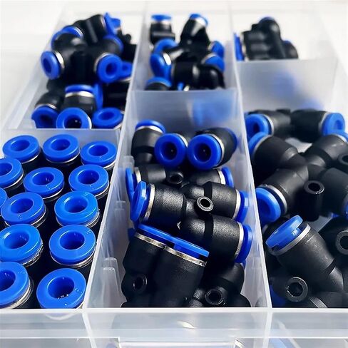 51 PCs Boxed PU-6/PE-6/PZA-6/PY-6/PV-6/PG-6/PK-6 Pneumatic Connectors Kit 6mm Outer Diameter of the Hose Pipe Tube Air in Saudi Arabia
