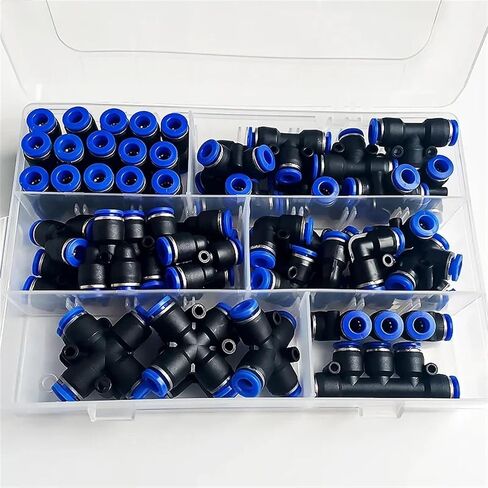 51 PCs Boxed PU-6/PE-6/PZA-6/PY-6/PV-6/PG-6/PK-6 Pneumatic Connectors Kit 6mm Outer Diameter of the Hose Pipe Tube Air in Saudi Arabia