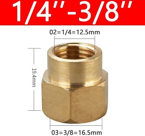 10pcs 1/8 "1/4" 3/8 "1/2" 3/4 "BSPT الأنثوية الأنثوية النحاس تجهيزات موصل قضيب الجوز السداسي لغاز وقود الماء (02-03) in Kuwait
