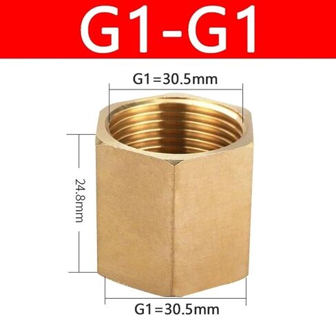 10pcs 1/8 "1/4" 3/8 "1/2" 3/4 "BSPT الأنثوية الأنثوية النحاس تجهيزات موصل قضيب الجوز السداسي لغاز وقود الماء (02-03) in Kuwait