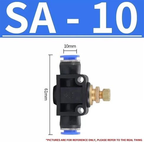 تدفق الهواء التحكم في سرعة صمام صمام أنبوب الماء الضغط الهوائي في تركيبات صمام الخانق SA 4-12 ملم (12 مم) in Kuwait