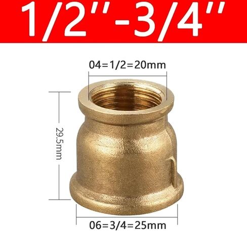 10pcs 1/8 "1/4" 3/8 "1/2" 3/4 "BSPT الأنثوية الأنثوية النحاس تجهيزات موصل قضيب الجوز السداسي لغاز وقود الماء (02-03) in Kuwait
