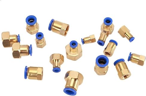 PCF 4mm-12mm Pneumatic Fitting Thread 1/8'' 1/4'' 3/8'' 1/2'' air Thread Female Straight Air Fitting Connector Tube Push in,PCF6(PCF12-01) in Saudi Arabia