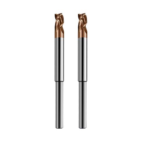 2Pcs 1/4in Reduced Shank for Router,5/16in 37°Helix Solid Carbide End Mill for Aluminum,3 Flute, ZRN Coated Bits Tool for Aluminum and Other Non-Ferrous Materials in Saudi Arabia