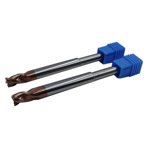 2Pcs 1/4in Reduced Shank for Router,5/16in 37°Helix Solid Carbide End Mill for Aluminum,3 Flute, ZRN Coated Bits Tool for Aluminum and Other Non-Ferrous Materials in Saudi Arabia