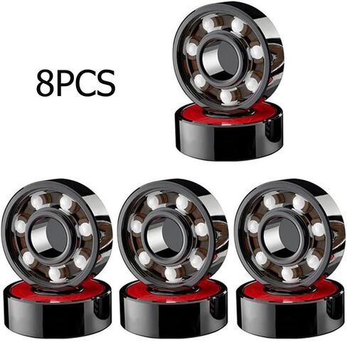 8pcs لوح التزلج على لوح التزلج على الجليد للزلاجات 608 محامل التزلج على الكرة الخزفية الهجينة in Saudi Arabia