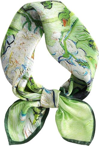 100% Mulberry Silk Scarf 27"x27" for Women, Luxurious Lightweight Neckerchief, Breathable & Soft，Gift Packed in Saudi Arabia