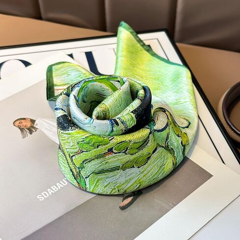 100% Mulberry Silk Scarf 27"x27" for Women, Luxurious Lightweight Neckerchief, Breathable & Soft，Gift Packed in Saudi Arabia