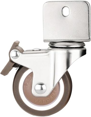 1.5 Furniture Crib Caster Clamp Clamp with Brake Wheels Soft Rubber Dovivel Purniture Furniture Packts 4 (N0.3،20mm) in Kuwait