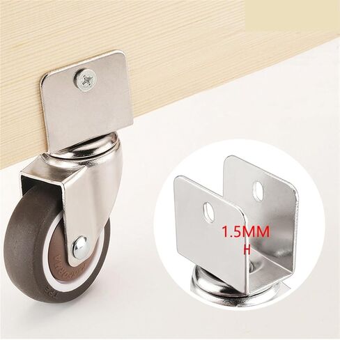 1.5 Furniture Crib Caster Clamp Clamp with Brake Wheels Soft Rubber Dovivel Purniture Furniture Packts 4 (N0.3،20mm) in Kuwait