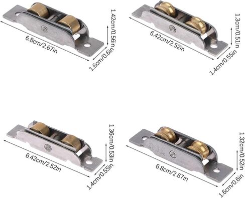 77/88 Type Flat/Groove Double Wheel Stainless Steel Doors Window Pulley Support Bottom Sliding Roller Track Hardware Accessories(A 88 Type) in Kuwait