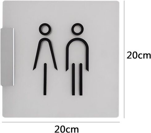 Signage,Restroom Signs Restroom Signs Men Women, Acrylic Restroom Sign,Wall Side-Mounted Double-Sided Bathroom Indicator Sign, Suitable for Offices, Businesses(C) in Kuwait