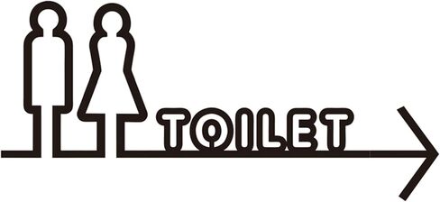 Signage,Restroom Signs Restroom Signs Men Women,Men and Women Toilet Sign with Arrow, Easy Mounting, Suitable for Office Toilet Wall, Outdoor & Indoor(B) in Kuwait