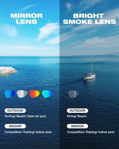 Zionor G1 Nava Super Anti-Fog Usisex Swim Goggles Mirror/Bright Smoke Lens in Kuwait