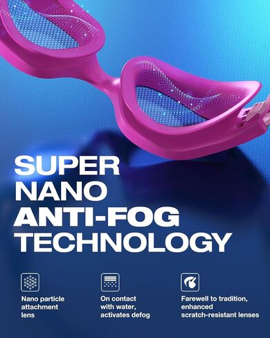 Zionor G1 Nava Super Anti-Fog Usisex Swim Goggles Mirror/Bright Smoke Lens in Kuwait