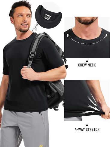 TACVASEN Men's Rash Guard Short Sleeve Swim Shirt UPF 50+ Sun Protection Shirts Breathable Quick Dry Beach Running in Saudi Arabia