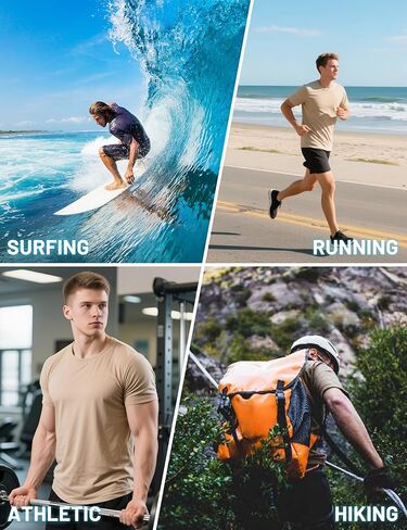 TACVASEN Men's Rash Guard Short Sleeve Swim Shirt UPF 50+ Sun Protection Shirts Breathable Quick Dry Beach Running in Saudi Arabia