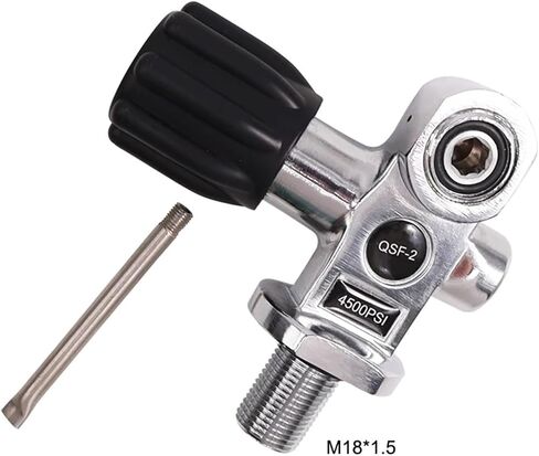 Underwater Scuba Diving Dive DIN/Yoke Tank Valve Scuba Diving Tank Valve Cylinder Bottle Reducing Valve(M18) in Saudi Arabia