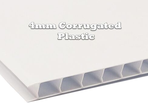 24x48 4mm Corrugated Plastic Sheets 10 Pack White Lightweight, Blank Boards Double Sided for Lawn Signs, Garage Sales and Real Estate.Various Sizes, Colors WholesaleArtsFrames-com Ships from Florida in Saudi Arabia