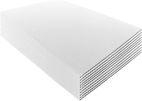 24x48 4mm Corrugated Plastic Sheets 10 Pack White Lightweight, Blank Boards Double Sided for Lawn Signs, Garage Sales and Real Estate.Various Sizes, Colors WholesaleArtsFrames-com Ships from Florida in Saudi Arabia