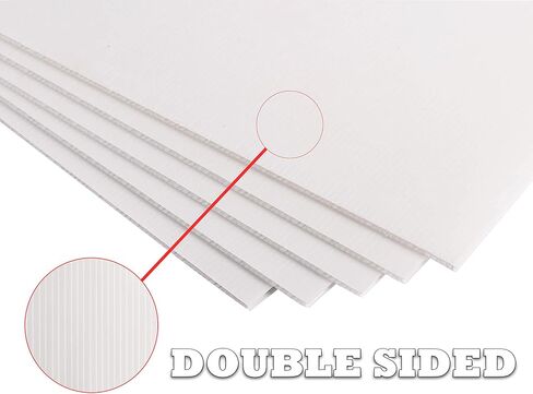24x48 4mm Corrugated Plastic Sheets 10 Pack White Lightweight, Blank Boards Double Sided for Lawn Signs, Garage Sales and Real Estate.Various Sizes, Colors WholesaleArtsFrames-com Ships from Florida in Saudi Arabia