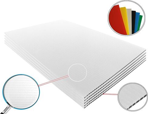 24x48 4mm Corrugated Plastic Sheets 10 Pack White Lightweight, Blank Boards Double Sided for Lawn Signs, Garage Sales and Real Estate.Various Sizes, Colors WholesaleArtsFrames-com Ships from Florida in Saudi Arabia