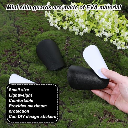 4pcs Mini Shin Guards Soccer ، 3.94x2.36in مريح كرة القدم الصغيرة معدات الحماية المصغرة in Saudi Arabia