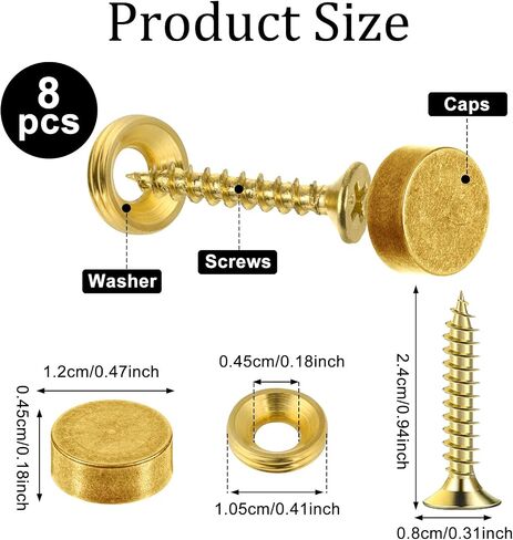8pcs مسامير زخرفية مع أغطية ، تنجيد نحاسي. in Saudi Arabia