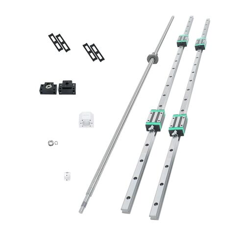 findmall 2PCS HGR20-1200mm Rail 1PCS SFU1605-1200mm Linear Guide Rail Ball Screw Set with BF12, BK12 Blocks, DSG16H Nut, Coupling for CNC Router Lathe Mill in Saudi Arabia
