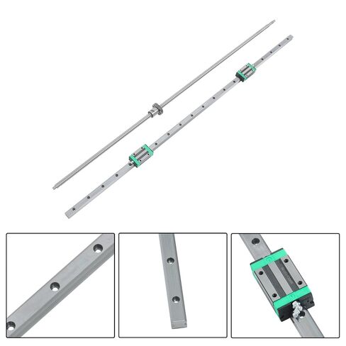 findmall 2PCS HGR20-1200mm Rail 1PCS SFU1605-1200mm Linear Guide Rail Ball Screw Set with BF12, BK12 Blocks, DSG16H Nut, Coupling for CNC Router Lathe Mill in Saudi Arabia