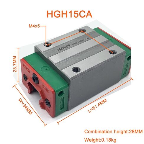 دليل HiWin الخطي الجديد HGH15CA HGW15CC QHH15CA QHW15CC Block HGR15 RAIRS CARRIEGS BELINGS GUIDEWAY (HGW15CC BLOCK) in Saudi Arabia