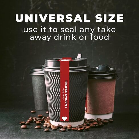 Tamper Evident Stickers For Coffee Cups Or Drink Cover Stickers - Double Roll Size 1" x 9" X 500 Drink Labels - Takeaway Delivery Tamper Proof Stickers For Drink Spiking Prevention in Saudi Arabia