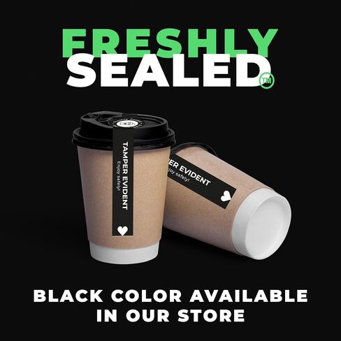 Tamper Evident Stickers For Coffee Cups Or Drink Cover Stickers - Double Roll Size 1" x 9" X 500 Drink Labels - Takeaway Delivery Tamper Proof Stickers For Drink Spiking Prevention in Saudi Arabia