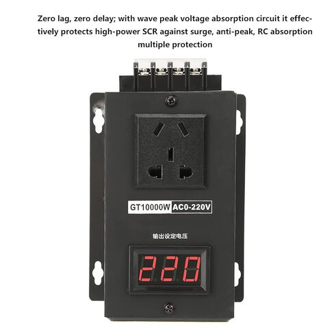 Voltage Regulator, AC 220V GT10000W High Precision Adjustable Thyristor Electronic Voltage Regulator for Household Appliances, Industrial Appliances in Saudi Arabia