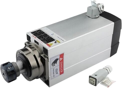 CNC Square air-Cooled Spindle Motor 6kW ER32 300Hz 4 Bearings(6.0kw ER32 220V) in Saudi Arabia