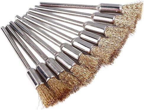 Copper Wire Cleaning End Brush Set 30pcs for Paint Removal, Cleaning Pen Shape Bits Polishing End Brushes, Ideal for a Range of Cleaning Tasks, Suitable for Various Setups in Saudi Arabia
