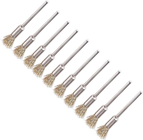 Copper Wire Cleaning End Brush Set 30pcs for Paint Removal, Cleaning Pen Shape Bits Polishing End Brushes, Ideal for a Range of Cleaning Tasks, Suitable for Various Setups in Saudi Arabia