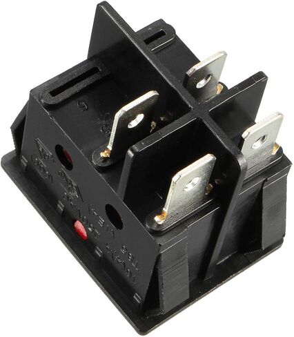 uxcell 5Pcs AC 16A/125V 16A/250V DPST 4Pin 2 Position I/O On/Off LED Light Boat Red Rocker Switches in Saudi Arabia