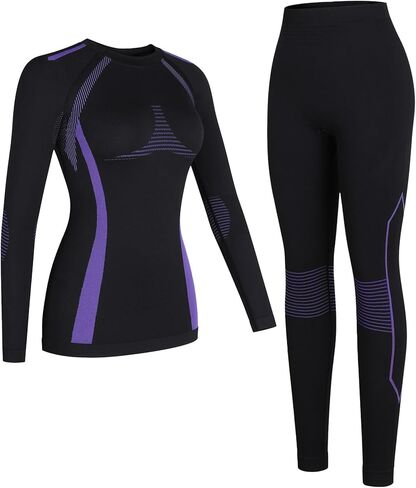 ATTRACO Thermal Underwear Set Womens Long Johns Seamless Warm Base Layer Top Bottom for Cold Weather in Saudi Arabia