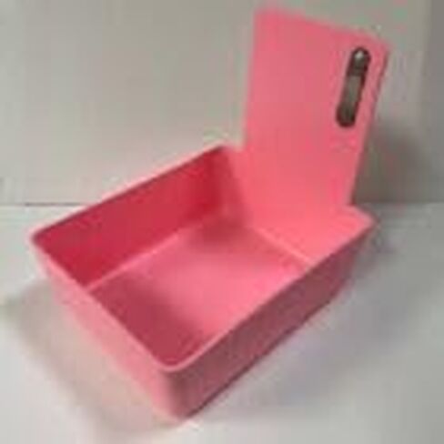 Pink Dental Lab Pan with Stainless Steel Clip 12pk 7" x 5¾" x 2½" Made in The USA in Saudi Arabia