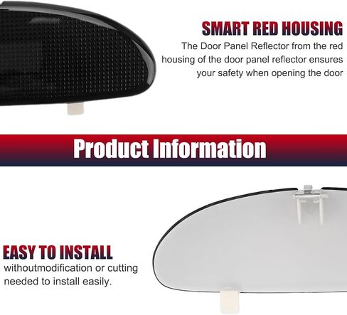 DERI Car Front Inner Door Panel Reflector Plate with Buckle Compatible with C5 Corvette 1997-2004, Left or Right Side Door Panel Reflector Assembly Replace 10295148 (Red) 1Pack in Saudi Arabia
