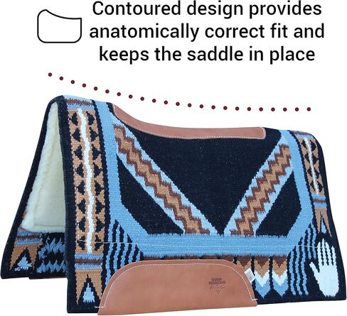 Professional's Choice Good Medicine Comfort-Fit SMX Air Ride Pad: Hand to Horse | New Zealand Wool with Leather Reinforced Spine and Wither in Saudi Arabia