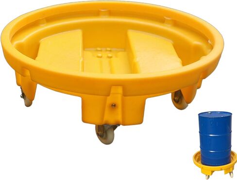 Large Oil Catch Pan with Wheels - Durable Low Density Polyethylene Drain Tray for Easy Oil Disposal in Warehouses, Paint Shops, Gas Stations, and Automotive Use in Saudi Arabia