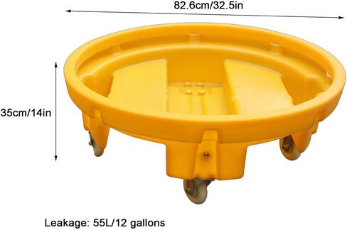 Large Oil Catch Pan with Wheels - Durable Low Density Polyethylene Drain Tray for Easy Oil Disposal in Warehouses, Paint Shops, Gas Stations, and Automotive Use in Saudi Arabia