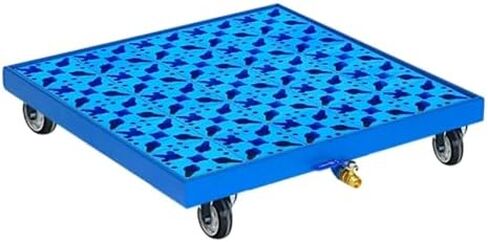 Heavy-Duty Oil Change Pan, Steel Drain Tray with Drain Bracket & Ball Valve, 26in Universal Wheel, Ideal for Automotive, Industrial & Home Use (Blue) in Saudi Arabia