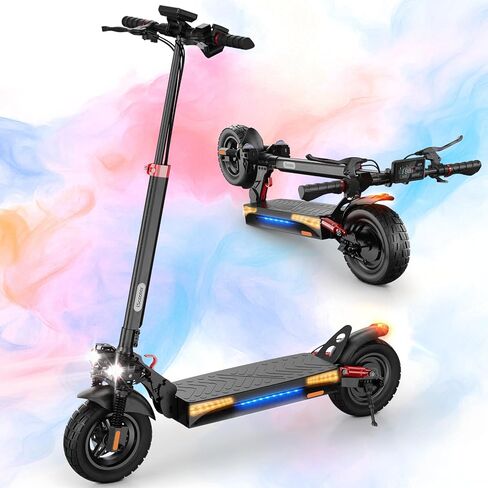iScooter 800W Electric Scooter for Adults, 10" Off-Road Pneumatic Tires, 28 Miles Long Range, 28 MPH Top Speed, 330 lbs Max Load, Dual Suspension, Foldable Adult Off-Road E-Scooter with Smart App in Kuwait