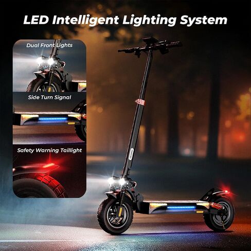 iScooter 800W Electric Scooter for Adults, 10" Off-Road Pneumatic Tires, 28 Miles Long Range, 28 MPH Top Speed, 330 lbs Max Load, Dual Suspension, Foldable Adult Off-Road E-Scooter with Smart App in Kuwait