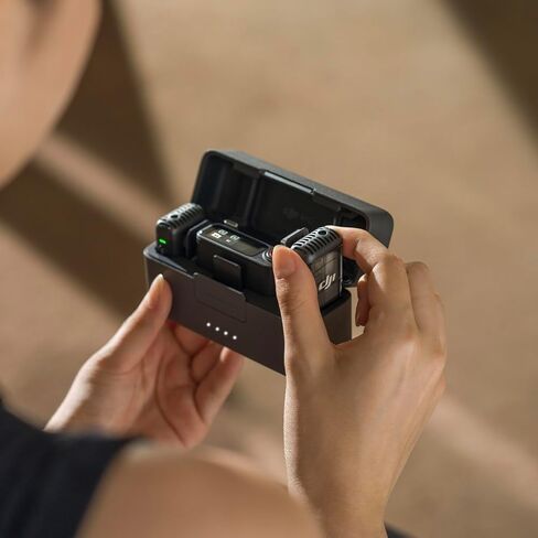 DJI MIC 2 (2 TX + 1 RX + CASE شحن) ، ميكروفون لافالييه اللاسلكي ، إلغاء الضوضاء ، نطاق 820 قدمًا ، ميكروفون لأجهزة iPhone ، Android ، حزمة الكاميرا مع 2x مكثف المكثف لافالييه MICs in Saudi Arabia
