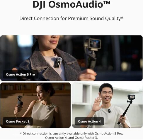DJI MIC 2 (2 TX + 1 RX + CASE شحن) ، ميكروفون لافالييه اللاسلكي ، إلغاء الضوضاء ، نطاق 820 قدمًا ، ميكروفون لأجهزة iPhone ، Android ، حزمة الكاميرا مع 2x مكثف المكثف لافالييه MICs in Saudi Arabia