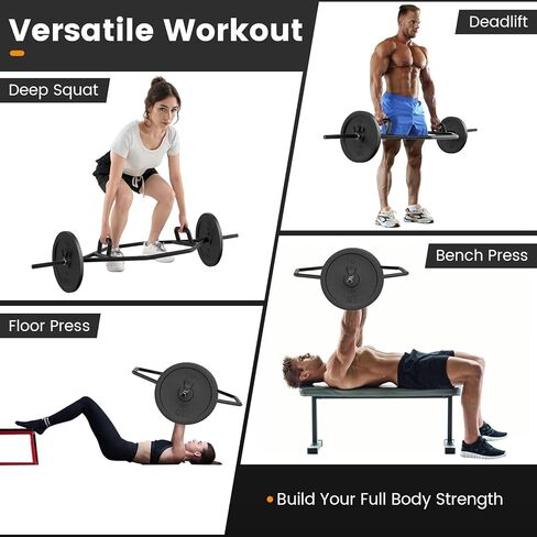 GOPLUS 56 '' Olympic Hex Bar ، Chrome Finish Barbell Trap Bar مع مقابض مسطحة أو مرتفعة للقرفصاء ، deadlifts ، تجاهل ، رفع وزن القوة ، رفع وزن 800 رطل. in Saudi Arabia
